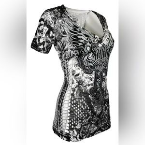 Affliction shirt/short dress